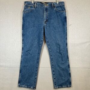 Wrangler George Strait Jeans Mens 38x30 Straight Leg Medium Wash Blue